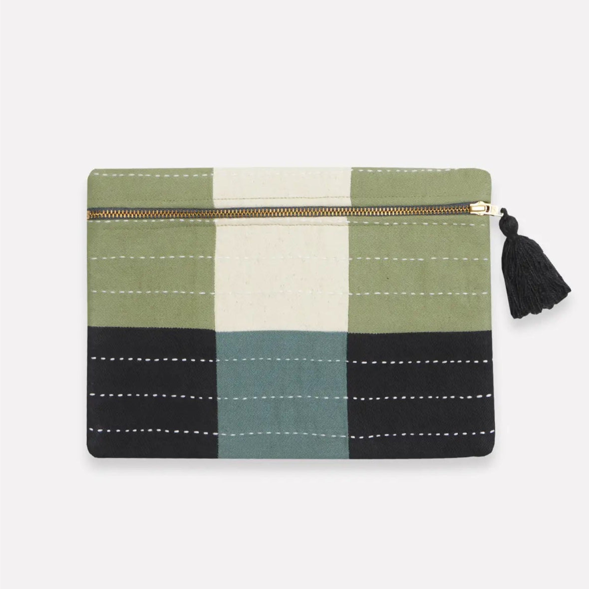 Fair Trade Handcrafted Clutch green