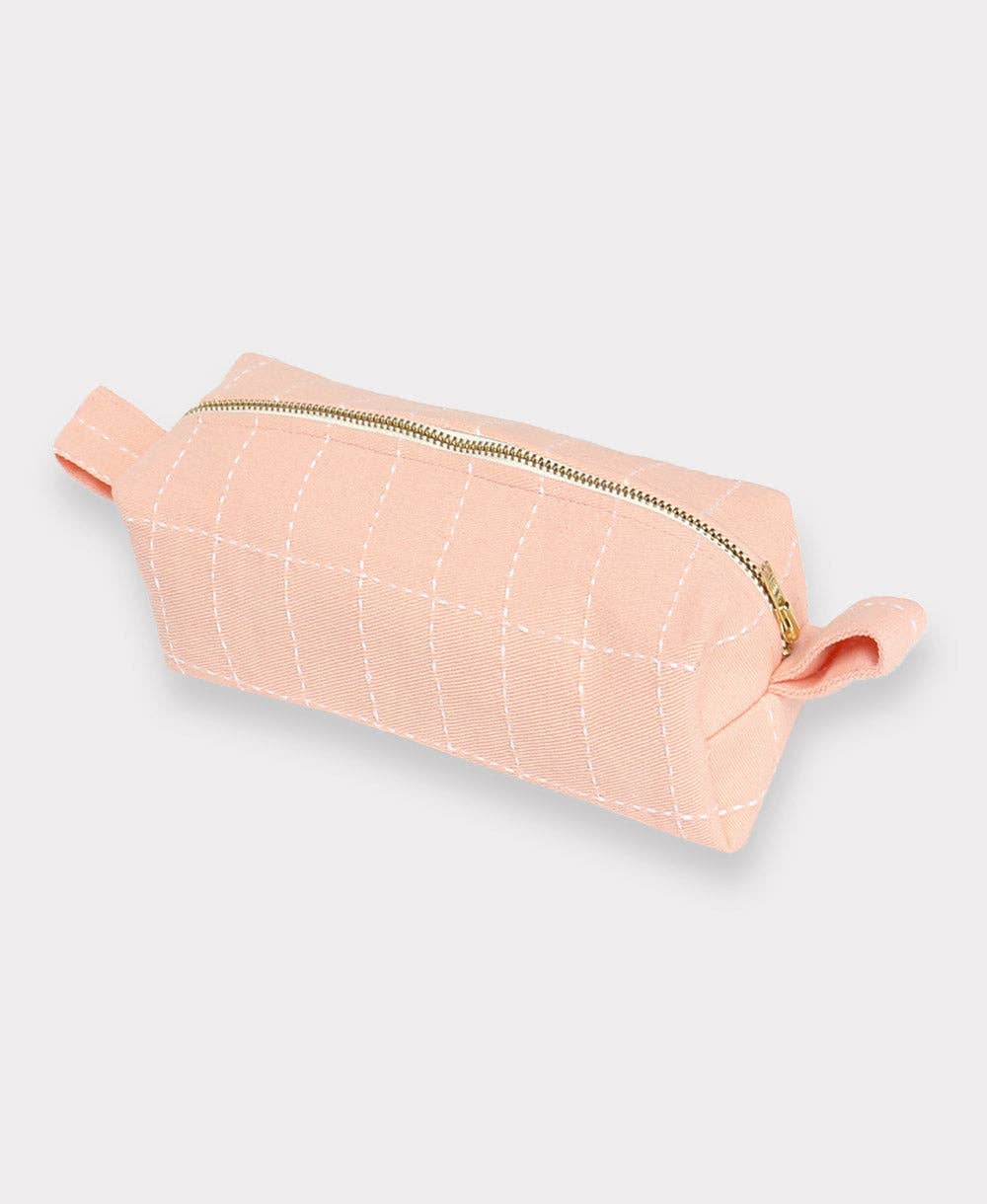 Small Grid-Stitch Toiletry Bag