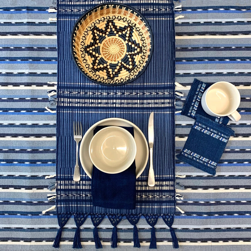 Fair Trade Handcrafted Isabela Basket blue