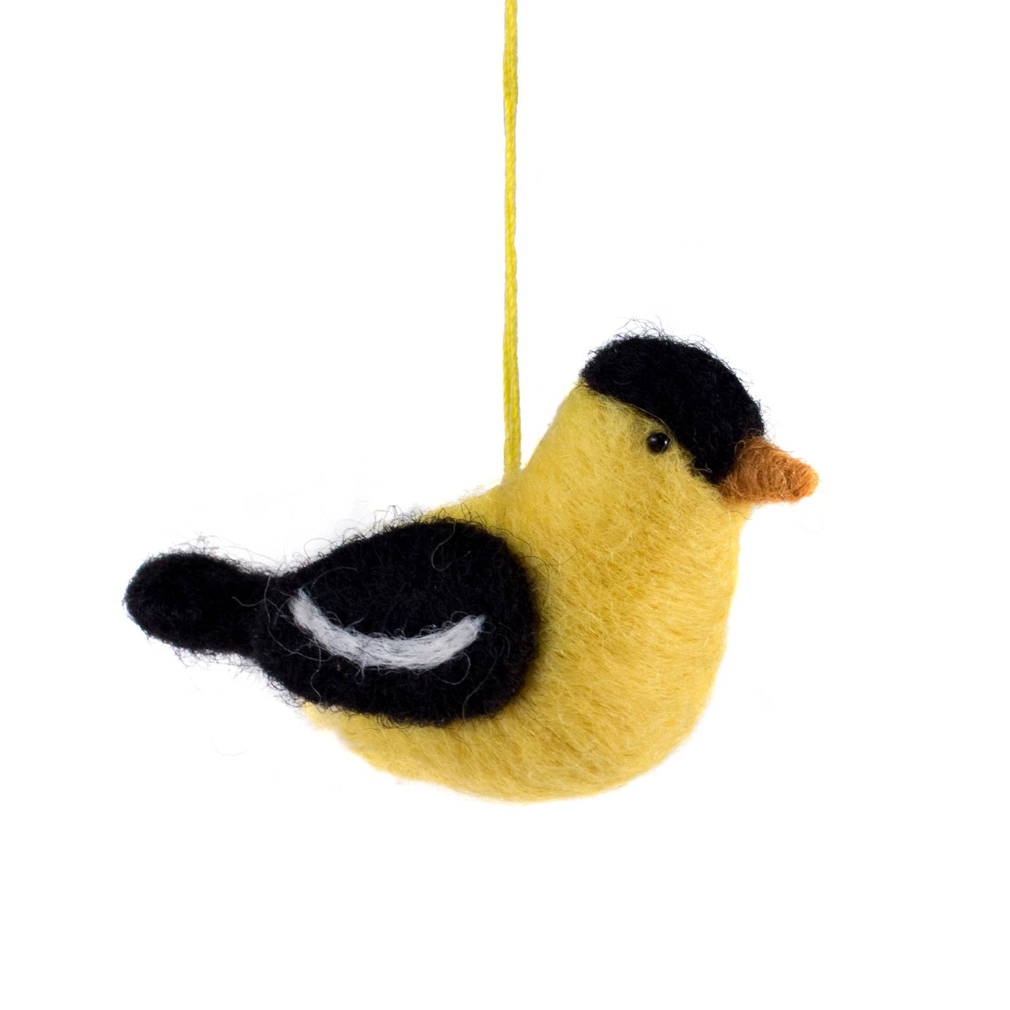 Felted Wool Goldfinch Ornament