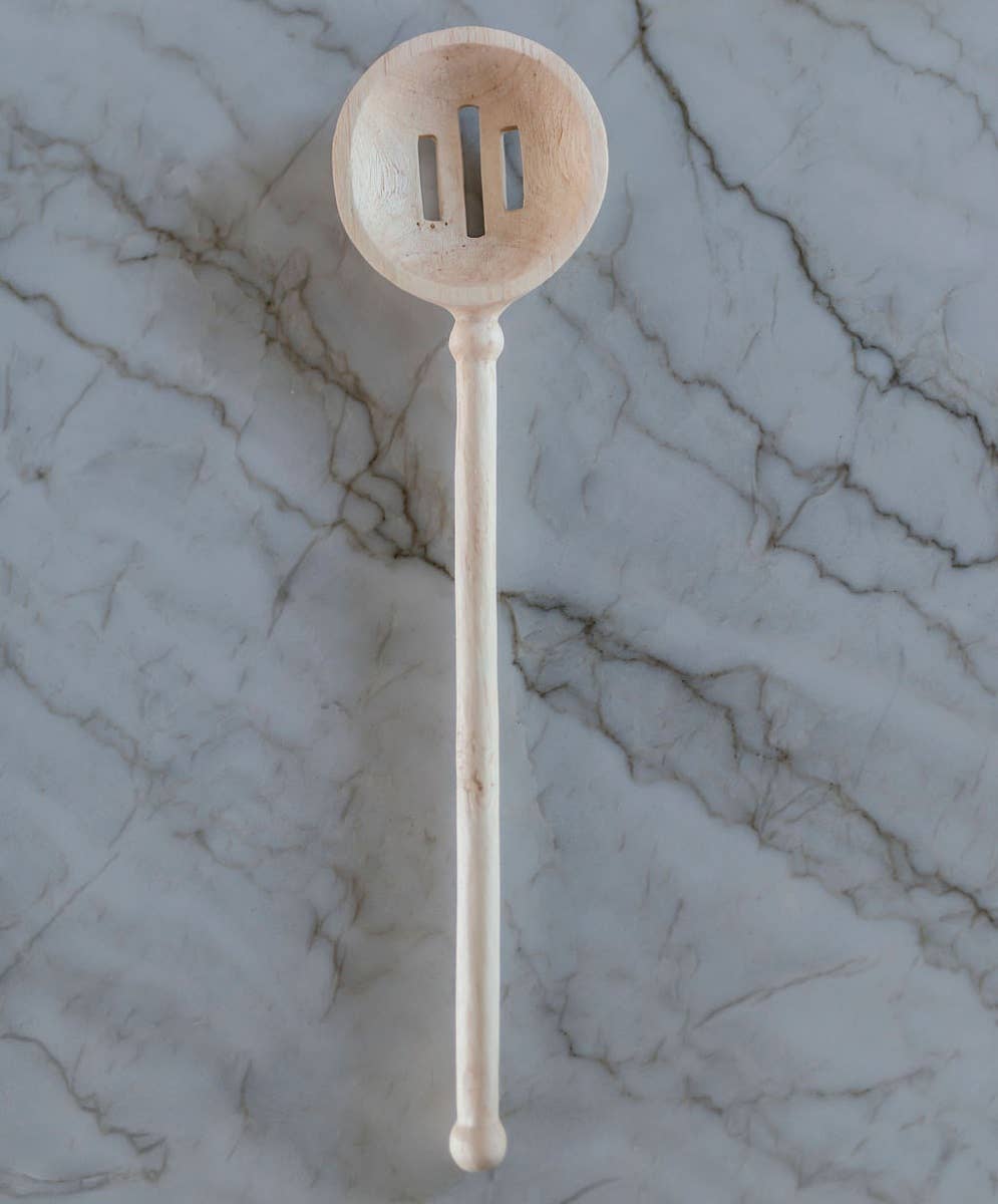 Hand Carved Wooden Spoon – Merideth Slotted Spoon