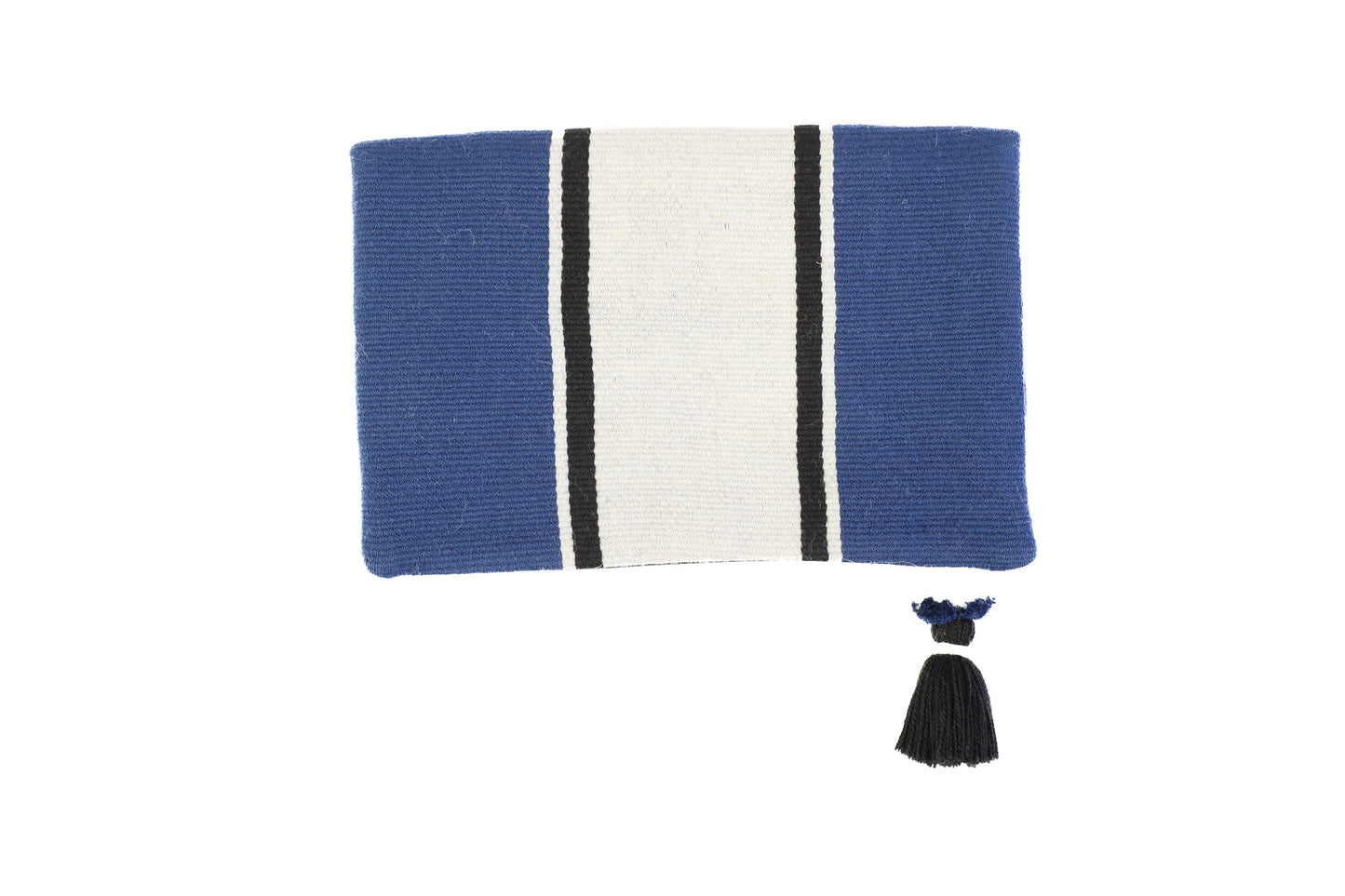 Woven and Leather Foldover Clutch
