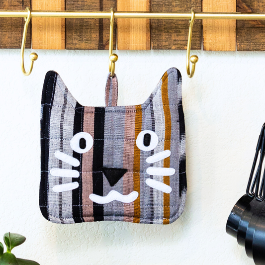 Fair Trade Handmade Cat Pot Holder - Made in Guatemala