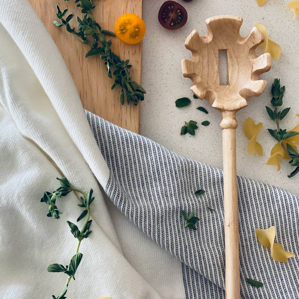 Hand Carved Imogene Pasta Spoon