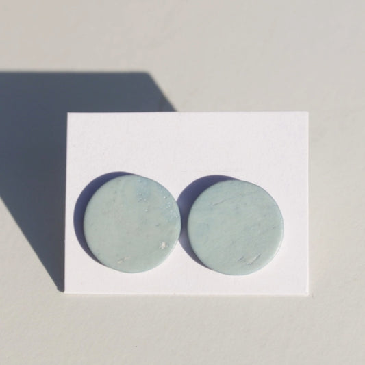 Mod Circle Studs Ear- Sky