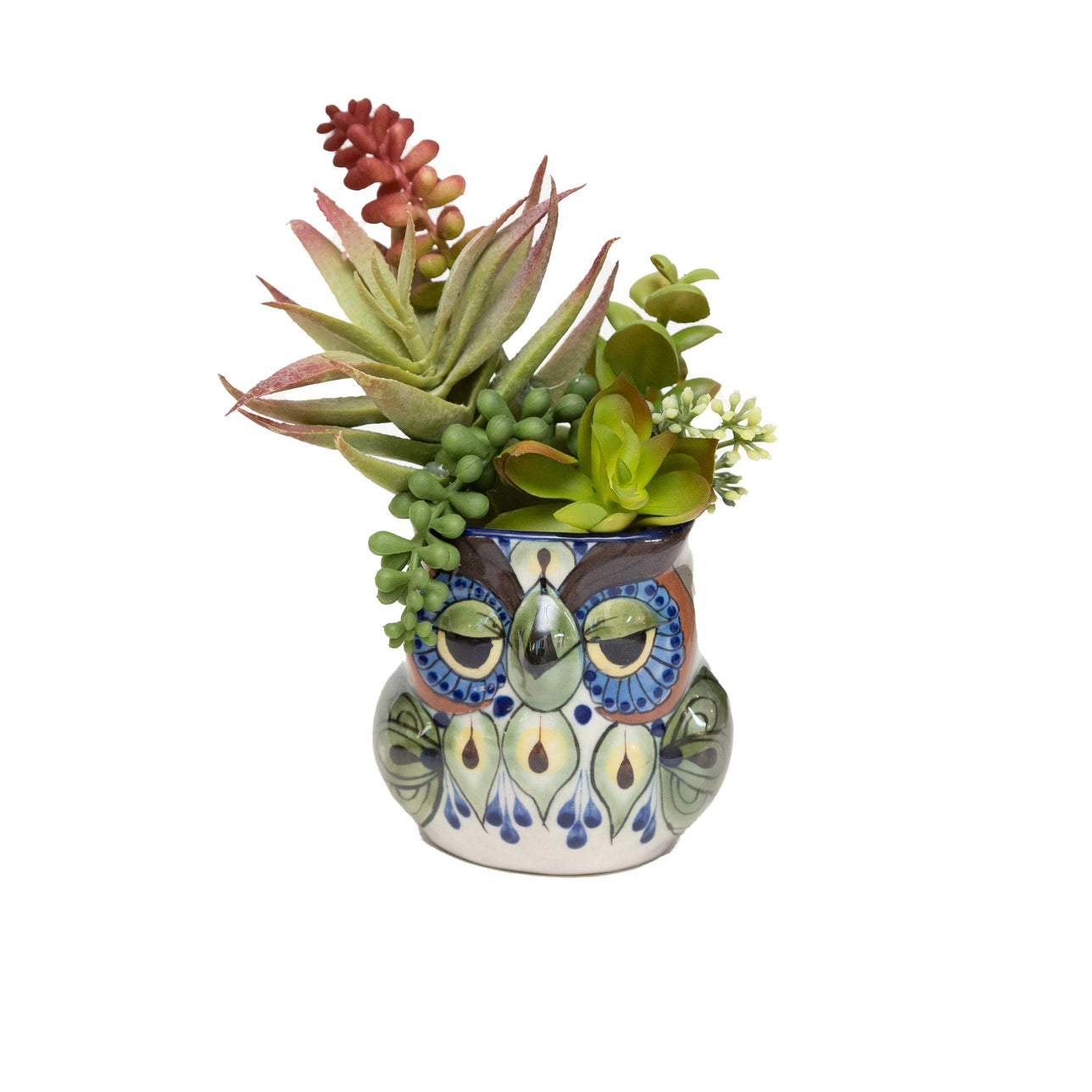 Fair Trade Handcrafted Plant Pot with planets